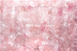 Pink Crystal Semiprecious Stone Slabs & Tiles