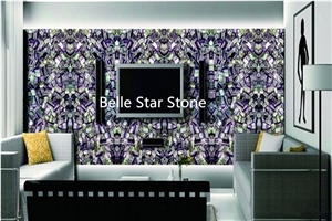 Purple Fluorite/Lilac Gemstone Tv Background Wall