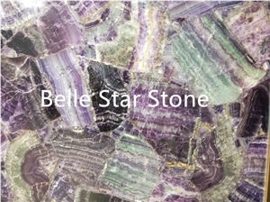 Purple Fluorite Semiprecious Stone Slabs & Tiles
