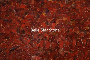 Rainbow Semi Precious Luxury Stone Slabs Tiles