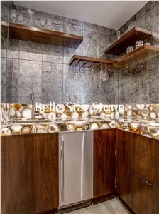 Sardonyx Agate Backlit Gemstone Kitchen Countertop