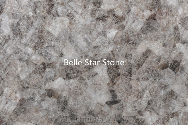 Smoky Crystal Semiprecious Stone Counter/Wall Slab