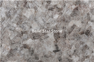 Smoky Crystal Semiprecious Stone Counter/Wall Slab