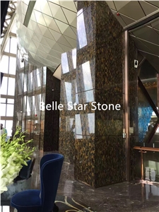 Tiger"S Eye Gemstone Hotel Lobby Wall Slabs &Tiles