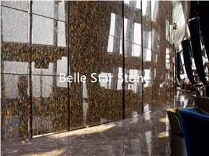 Tiger"S Eye Semiprecious Stone Hotel Floor Tiles