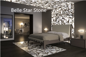 White Agate Precious Stone Hotel Wall Slabs