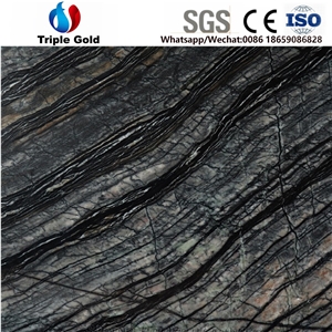 China Black Wooden Wood Vein Marble Tiles Slabs