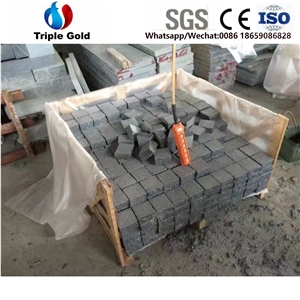 G654 Grey Small Cube Granite Floor Covering Paver