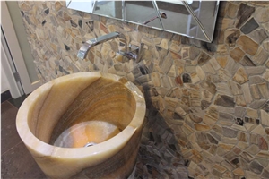 Bali Bathroom Sink Petrified Wood