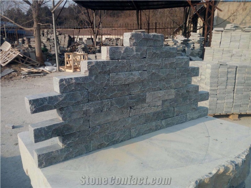 Blue Limestone Wall Cladding , Tumbled Tiles