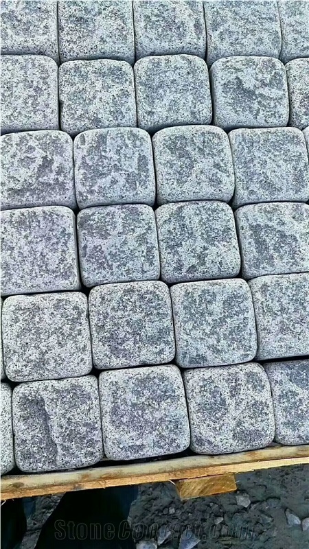 Exterior Pattern Granite Cube Walkway Paver Cobble
