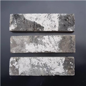 Old Reclaimed Brick Veneer Panels in Grey Color
