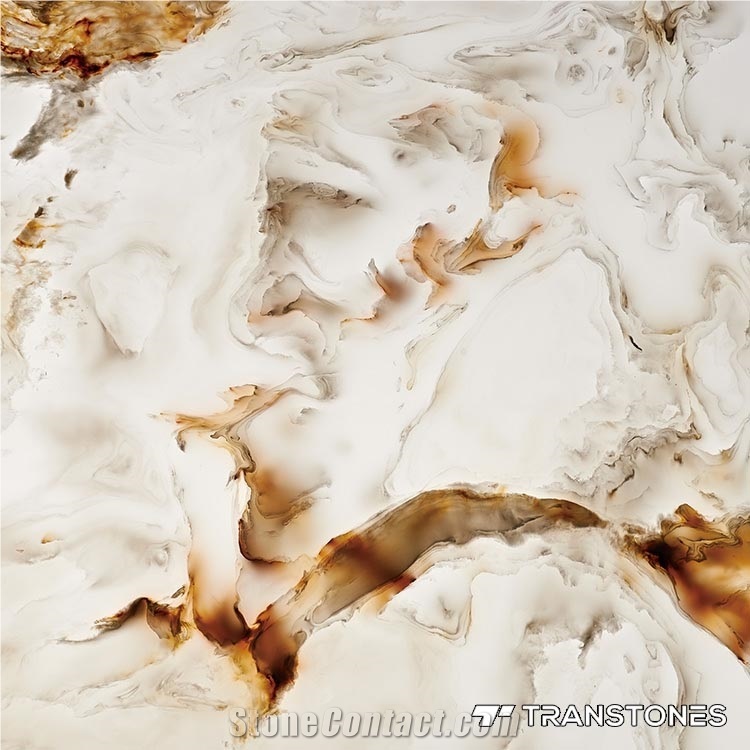 Artificial Onyx Marble Slabs for Interior Ceiling