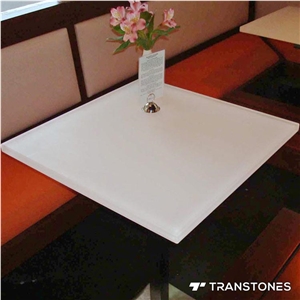 Eco-Friendly Plexiglass White Acrylic Stone Tabletops