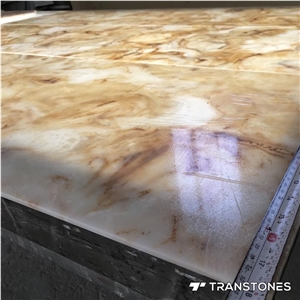 Faux Alabaster Slab for Translucent Floor Panel