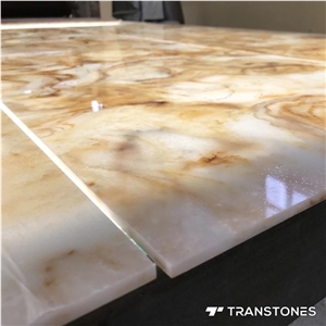 Faux Alabaster Slab for Translucent Floor Panel