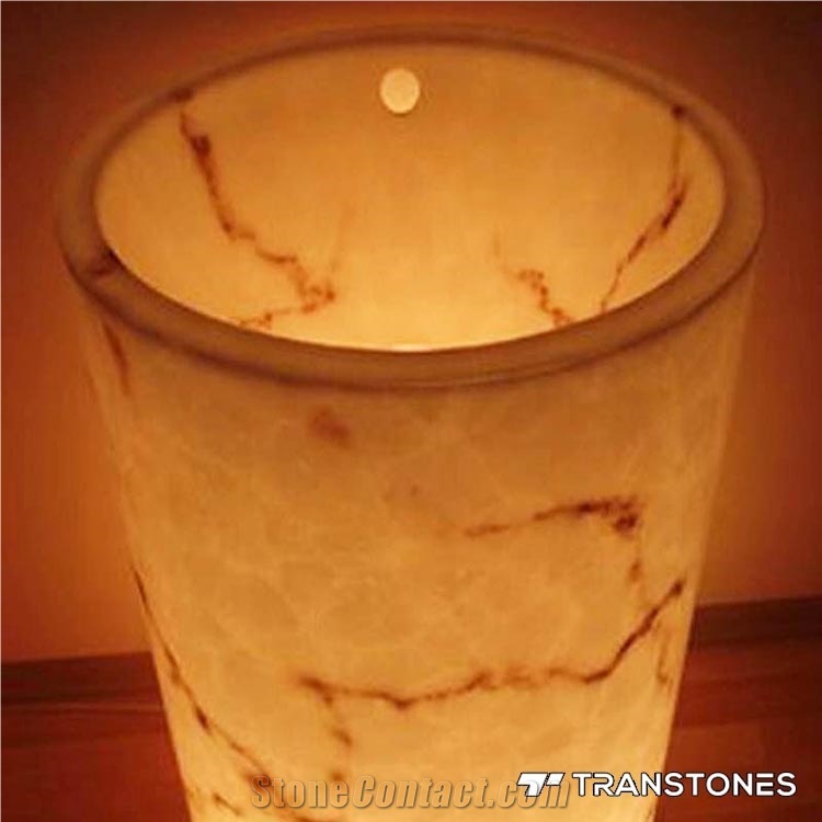 High Translucent Alabaster Lamp Shade
