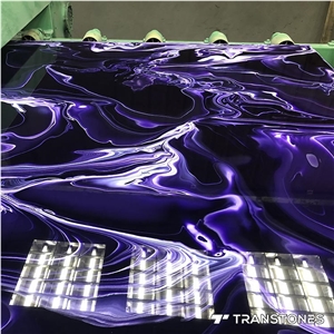 Purple Customized New Material Artificial Panel