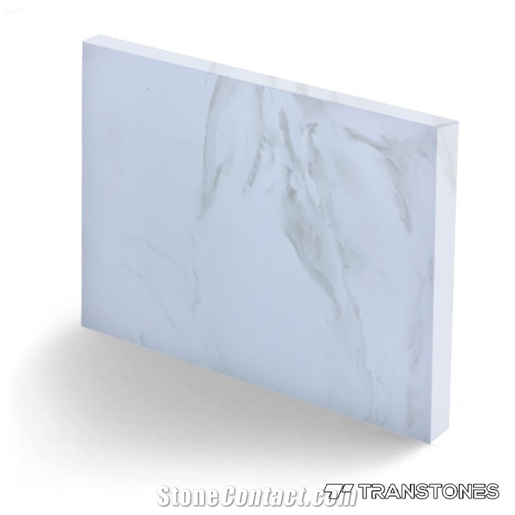 Translucent Polished Faux Ice Onyx White Slab