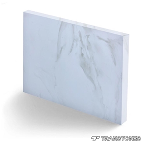 Translucent Polished Faux Ice Onyx White Slab