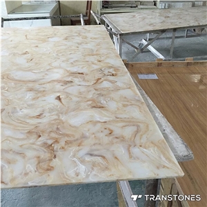 Transparent Faux Alabaster Onyx Slab for Table Top
