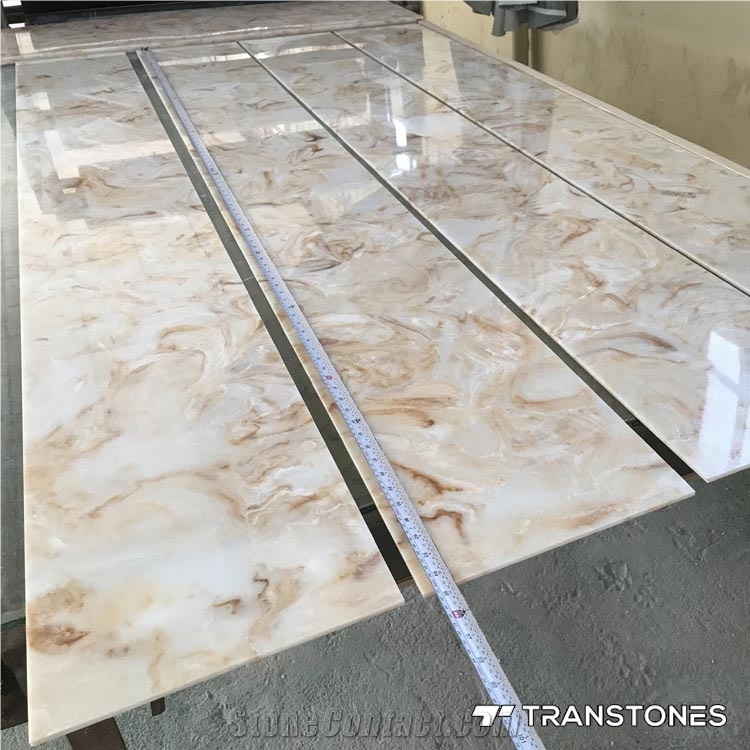 Transtones Polished Yellow Artificial Alabaster