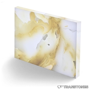 Transtones Transparent Yellow Faux Onyx Alabaster Slab
