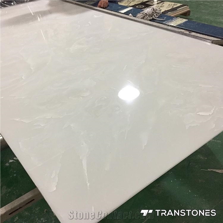 White Translucent Artificial Onyx Stone Slabs from China - StoneContact.com