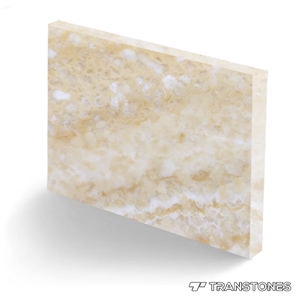 Yellow Translucent Faux Alabaster Marble Slab