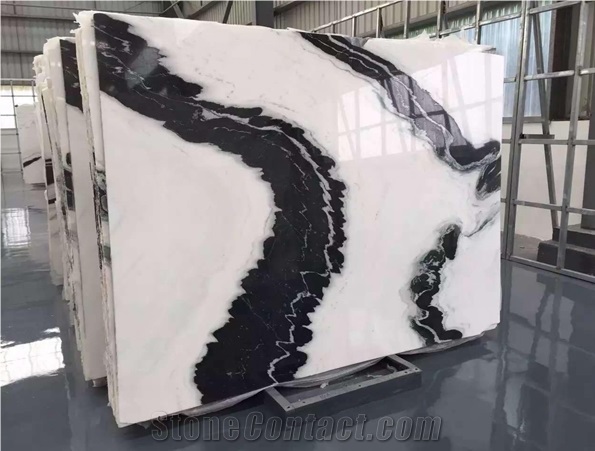 Chinese Panda White Marble Polished Slab & Tile