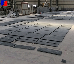 Good Prices Leathered Angola Black Granite Tiles