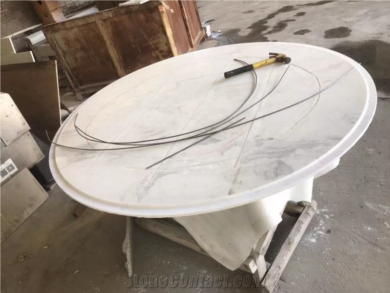 Ariston White Marble Dining Table Tops