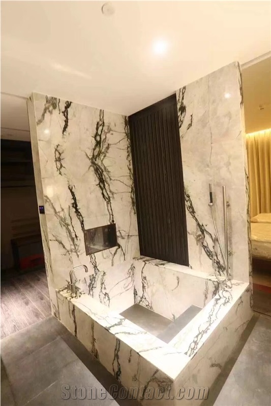 Clivia Bathroom Vanity White Marble Slab