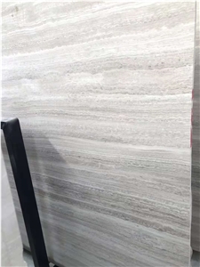 Good Quality Grey Wood Grain Polished Marble Slabs