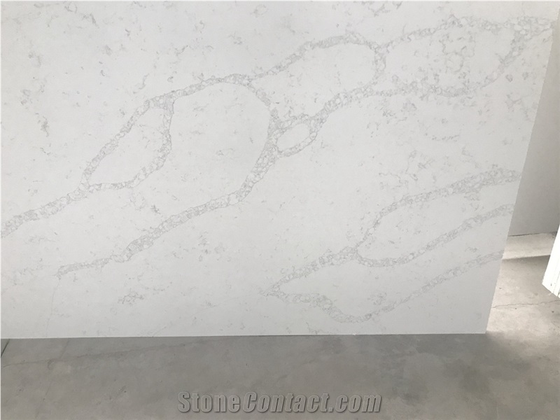 Honed Calcutta White Artificial Marble Stone Slab