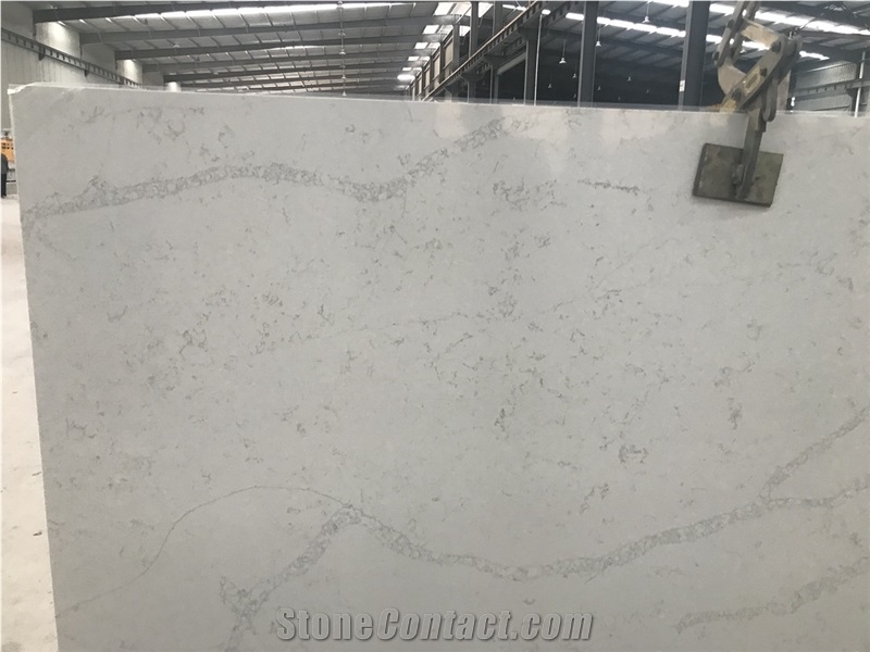 Honed Calcutta White Artificial Marble Stone Slab