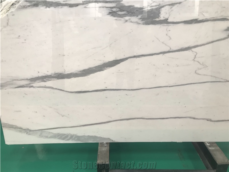 Kitchen White Marble Statuary Tiles Countertop