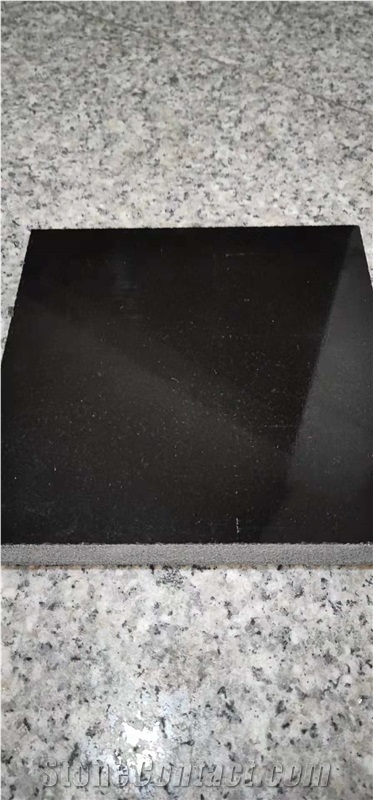 Mongolia Absolute Black Granite Honed Floor Tiles
