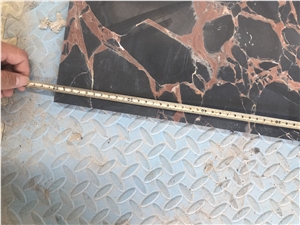 Mystique Dark Black Portoro Marble Floor Tiles
