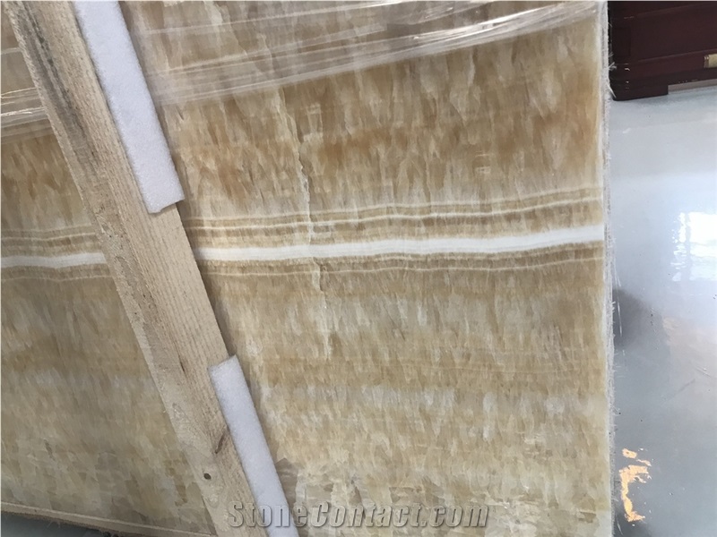 Polished China Honey Onyx Slabs Floor Wall Tiles