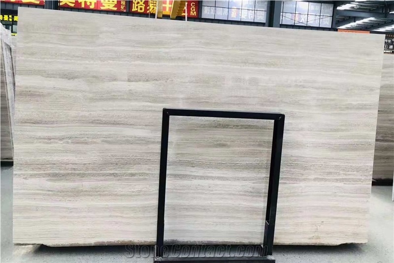 Polishing Grey Wooden Marble Slabs Floor Wall Tile