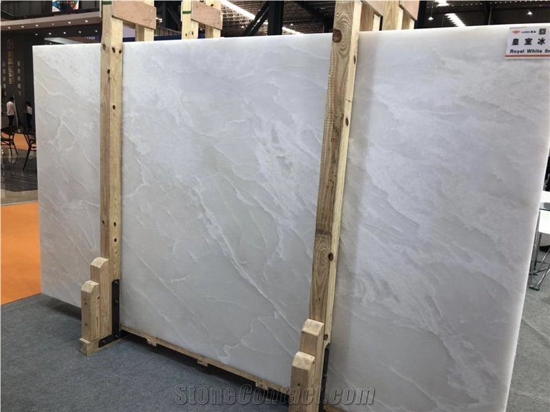Pure White Rhino Marble Slabs