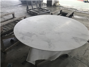 White Ariston Marble Dining Table Tops