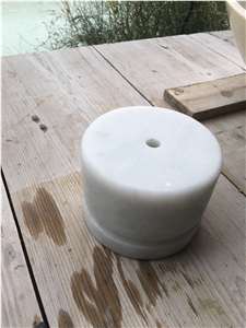 White Marble Stone Home Decor Candle Holders