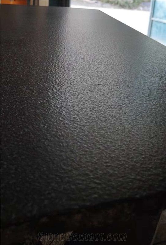 Zimbabwe Black Granite Leathered Countertop Tiles