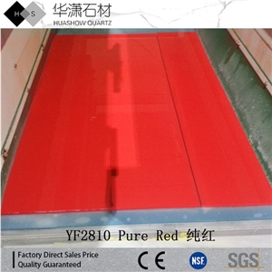 Pure Red Quartz Stone Wall Application Tiles Slabs