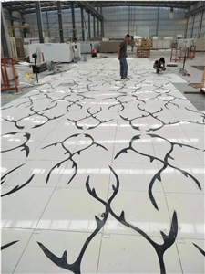 Own Factory Marble Water-Jet Pattern for Floor