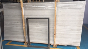 White Wood Grain Marble for Wall Cladding