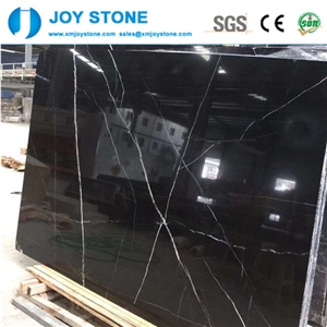 Polished China Nero Black Marble Slabs for Sales