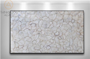 Agate Natural White Semi Precious Stone Wall Panel